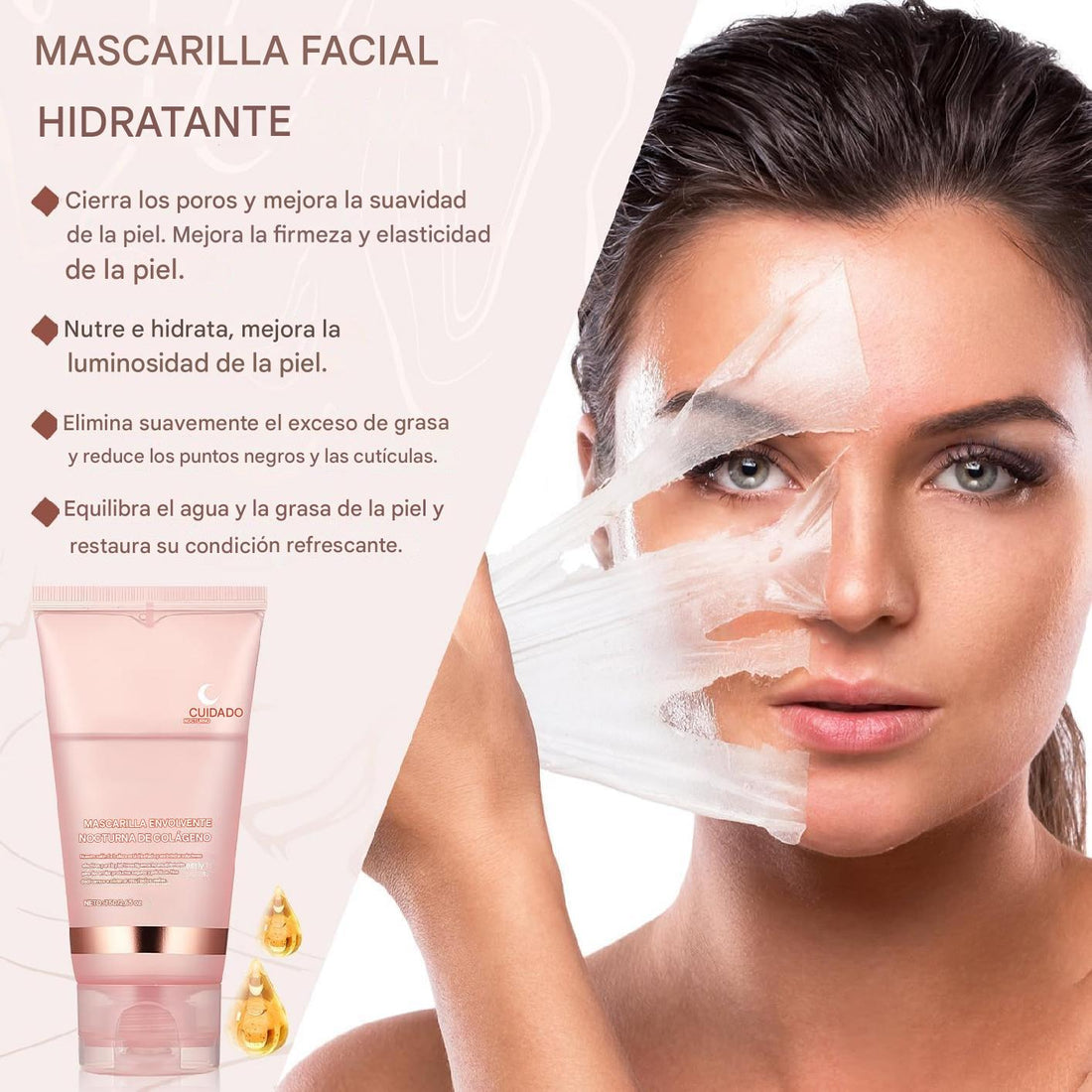 HOYGI Mascarilla facial de colágeno