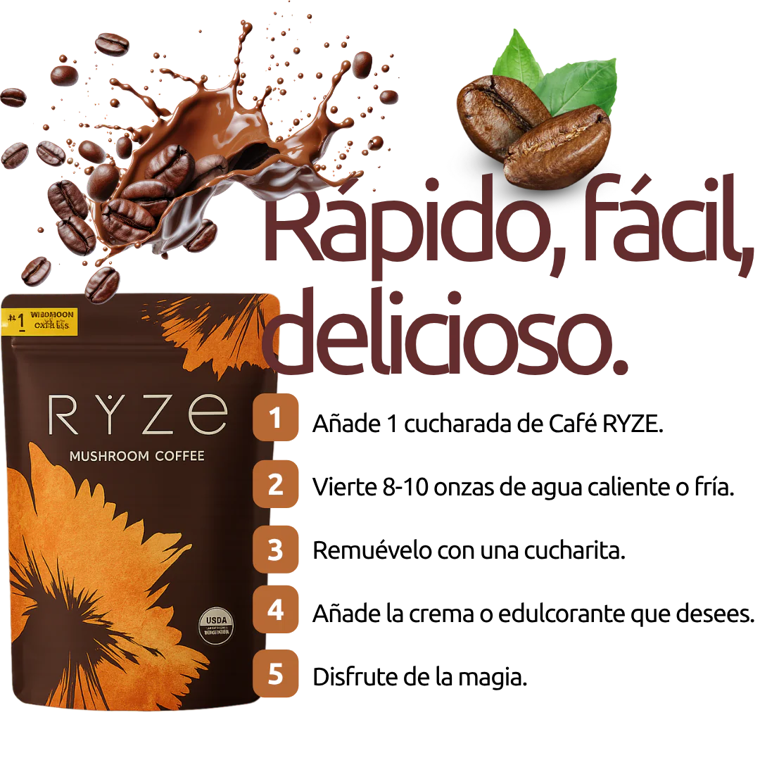Ryze Mushroom Coffee → Energía, Control de Peso y Estímulo Natural