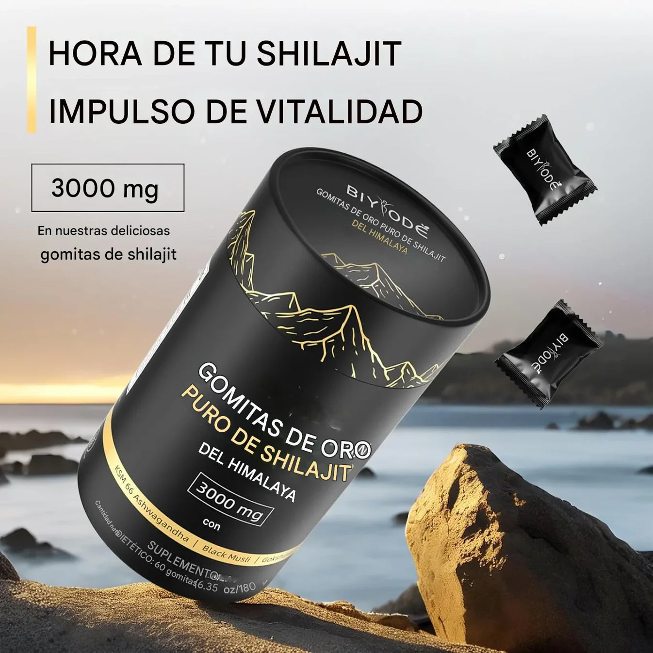 🍯 Gold Shilajit Gummies – Energía y Vitalidad Natural en Forma Deliciosa