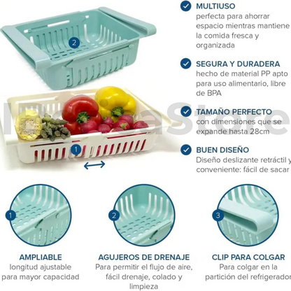 FrigoBox™ - Bandeja Deslizante para Frigoríficos