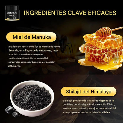 🍯 Gold Shilajit Gummies – Energía y Vitalidad Natural en Forma Deliciosa